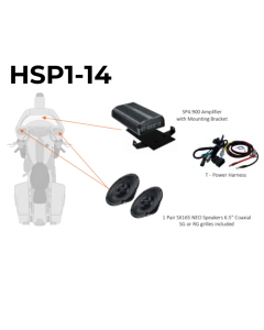 Hertz HSP1 Plug and Play Front Speaker Kit W/ Amp Bracket 4 Harley 14-23 