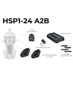 Hertz HSP1 2 Speaker Kit W/ A2B Module 4 Harley 24-up