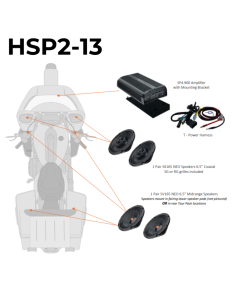Hertz HSP2 Plug and Play Front Speaker Kit W/ NEO Woofers 4 Harley 98-13