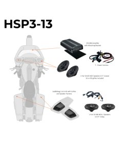Hertz HSP3 Plug and Play Front Speaker Kit W/ Saddlbag Kit 4 Harley 98-13