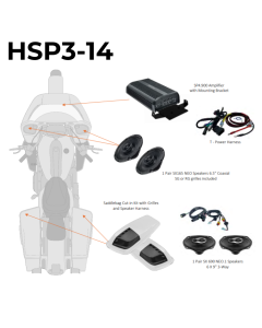 Hertz HSP3 Plug and Play Front Speaker Kit W/ NEO Woofers 4 Harley 14-23 