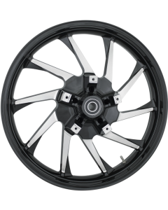 Coastal Moto Black Cut Hurricane Precision Cast 3D 21" Wheel & Tire Package for Harley 00-23