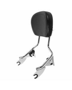 Hogworkz Chrome Detachable Tall Boy Sissy Bar Backrest Harley Touring '09-'19