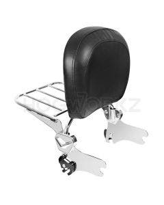 Hogworkz Chrome Easy Detachable Sissy Bar Luggage Rack Harley Touring 97-08