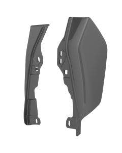 Hogworkz Industrial Gray Denim Mid-Frame Air Deflectors for Harley Touring 09-24