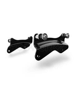 Hogworkz Black Detachable 4 Point Tour Pack Backrest Docking Hardware Harley 14-22