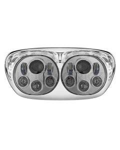 Hogworkz Harley® Road Glide Dual LED Chrome Headlight '98-'13