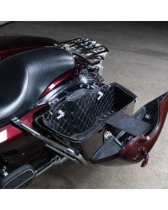 Hogworkz Aftermarket Stretched Saddlebag Liners 14-24 Black w/ Orange Stitching