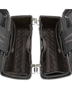 Hogworkz OEM Harley Standard Saddlebag Liners '94-'13 Black w/Orange Stitching