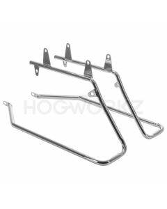 Hogworkz Chrome Conversion Brackets for Touring Saddlebags Harley Softail 18-Up 