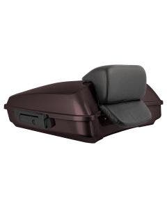 Hogworkz Blackened Cayenne Razor Tour Pack Slim Backrest Black Hardware for Harley® FLH '97-'24