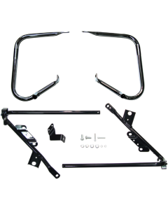 Drag Black Saddlebags Guards Support Kit OE Repl 4928209B Harley Touring 09-13