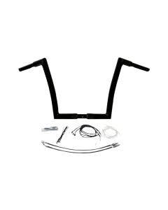 FBI Fat Baggers Black 1-1/4" EZ Install Flat Top 14" Handlebar KIT Harley FLTR 15-20