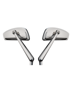 Arlen Ness Tearchop Forged Billet Mirrors Right & Left Chrome CNC Harley