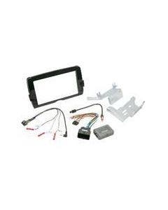 Scosche HD14UDDBN Gloss Black Fairing Double DIN Dash Kit Harley Batwing 14-Up