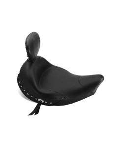 Mustang 79762 Studded Wide Touring Solo Seat w/Backrest 14-18 Indian Chief 0810-1632 08101632 486054