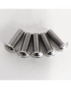 5 Polished Harley Rear Brake Rotor Bolts Softail Dyna Touring HD 3/8"-16 X 3/4"