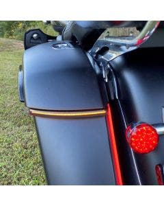 Custom Dynamics Smoke Low Profile Bagz Saddle Bag Lights Indian Touring 19-Up