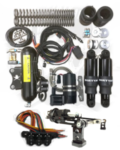 Dirty Air Stealth Front Rear Fast-Up Tank Air Ride MRI Stand Switches Harley 17+
