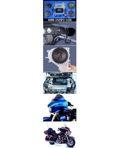 J&M ROKKER XXR EXTREME 350 Watt 2-Speaker Amplifier Kit 14-18 Harley Batwing FLH  | XXRK-350SP2-14SG