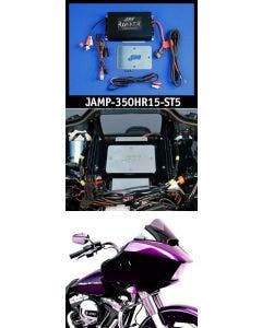 J&M ROKKER XXR 350 Watt 2-Channel Stage 5 Amp Kit 15-20 Harley Road Glide Ultra