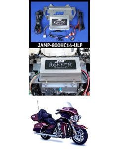 J&M ROKKER XXRP 800w Watt 4 Channel DSP Programmable Amp kit 14-20 Harley Ultra