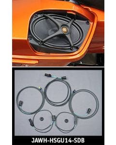 J&M ROKKER Rear Saddlebag Lid-Speaker Wire Harness 14-19 Harley FLHX FLTRX