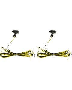Custom Dynamics Chrome Micro Bullet Amber LED Front Turn Signals Universal