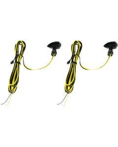 Custom Dynamics Black Micro Bullet Amber LED Front Turn Signals Universal