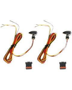 Custom Dynamics Chrome Micro Bullet Dual Color Amber Red LED Rear Turn Signals