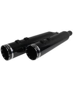 Khrome Werks 4.5" HP Plus Slip-On Muffler Tracer Black Obsidian Harley FLH 17-Up