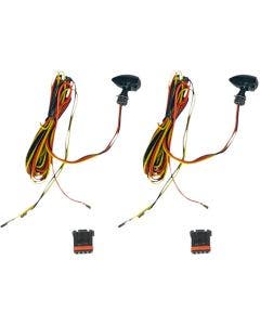 Custom Dynamics Black Micro Bullet Dual Color Amber Red LED Rear Turn Signals
