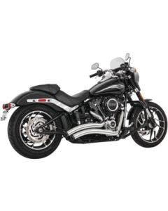 Freedom Performance Chrome Exhaust Sharp Curve Radius w/ Star Tips M8 Softail