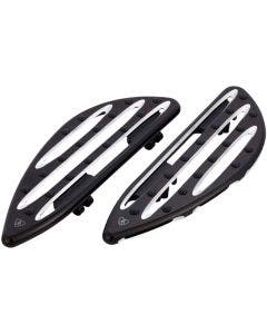 Arlen Ness Black Deep Cut Adjustable Floorboards Driver Harley Softail 18-20