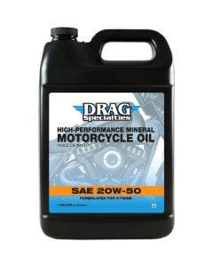 Drag 1 US Gallon 20W-50 High-Performance Mineral Engine Oil for V-Twin