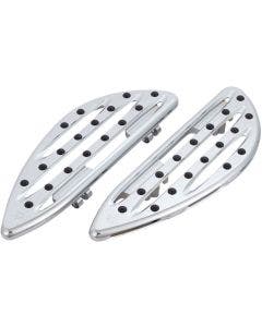 Arlen Ness Chrome Deep Cut Adjustable Floorboards Driver Harley Softail 18-20