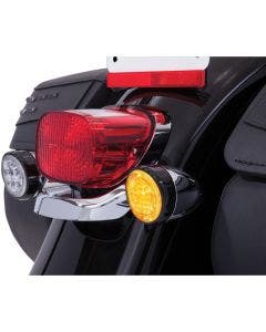 Ciro 45520 Fang Turn Signal LED Light Inserts Black Amber Harley Touring 00-Up