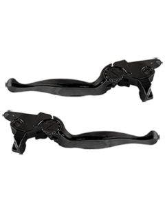 PSR 12-00616-22 Black Journey Adjustable Lever Set Pair Harley Touring 21-Up