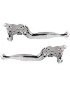 PSR 12-00616-20 Chrome Journey Adjustable Lever Set Pair Harley Touring 21-Up