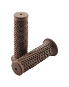 BikeMaster Motorcycle 7/8" Grips Brown Scales 124mm WLG-230-Brown