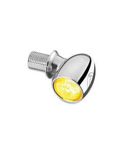 Kuryakyn 2521 Chrome Kellermann Bullett Atto Amber LED Signal Light Front Rear