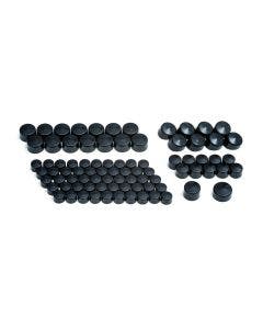 Kuryakyn 2465 Kool Kaps Black Bolt Covers Caps Engine Kit M8 Eight FLH & Softail