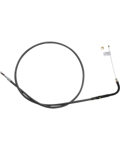 Magnum KARBONFIBR 34 3/4" Idle Cable 90 Deg Smooth Harley Big Twin 84-17