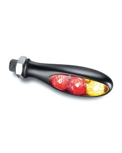 Kuryakyn by Kellerman 2856 Black Micro S Rear Red Run-Brake & Amber Turn Signal