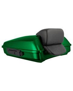 Hogworkz Kinetic Green Razor Tour Pack Slim Backrest Black Hardware for Harley® FLH '97-'24