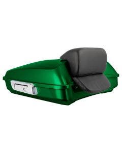 Hogworkz Kinetic Green Razor Tour Pack Slim Backrest Chrome Hardware for Harley FLH '97-'24