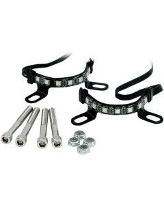 Ciro 41009 Shock & Awe Fork Mounted Wheel LED Lights Set Harley Touring 00-Up
