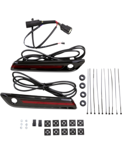 Ciro LED Saddlebag Hinge Covers Harley 14-Up