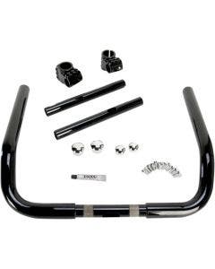 Klock Werks Black / Black 14" Klip Hanger Handlebars Ape Hangers 08-19 FLH/X