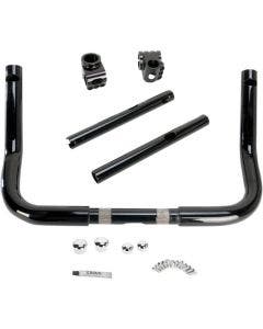 Klock Werks Black / Black 10" Klip Hanger Handlebars Ape Hangers 08-19 FLH/X